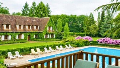 Huur een helikopter om naar L’auberge des Templiers in Sologne te vliegen