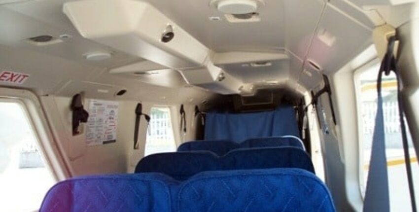 location de jet privé: intérieur d'un Britten Norman Islander.