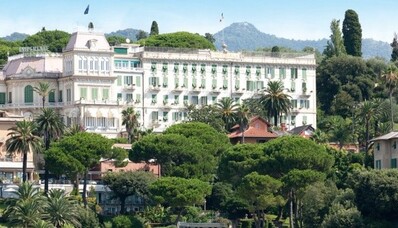 Het keizerlijke Palace Hotel Santa Margherita in Ligurië