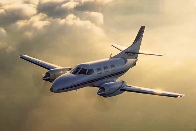 Jet privé Merlin III en vol