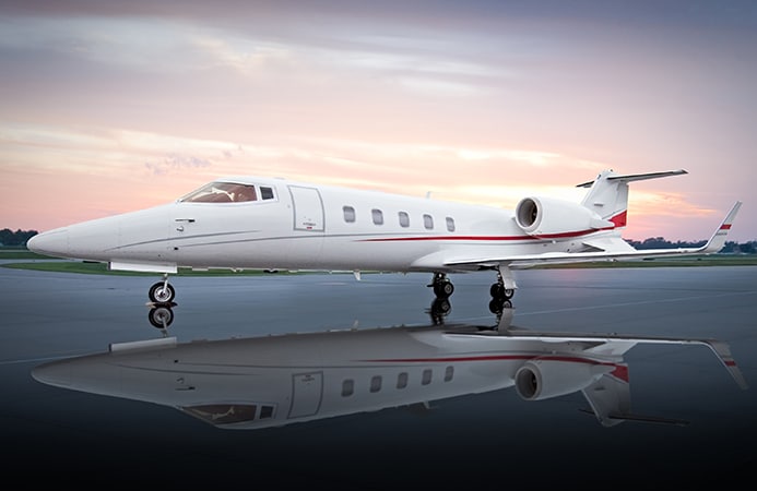 **location jet privé** : Citation VII au coucher du soleil.