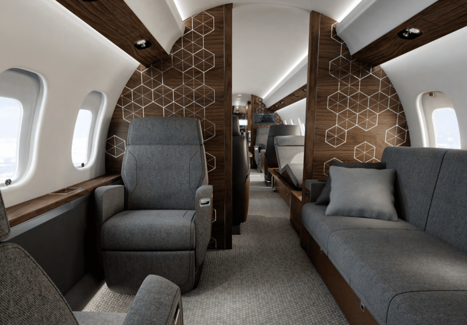 location de jet privé, intérieur Global 6500