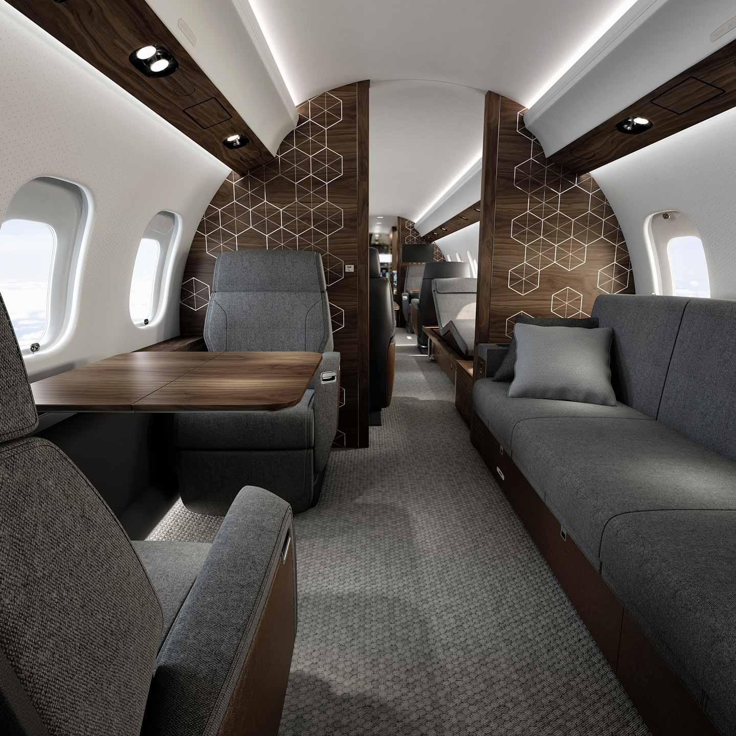 Location de jet privé: intérieur du GLOBAL 6500