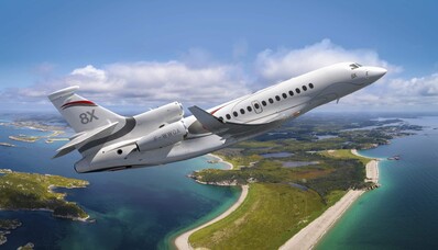 De Falcon 8X verbetert zijn cabine