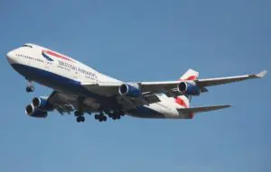 location de jet privé, Boeing 747-400 British Airways en vol