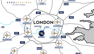 Waar land je met een privéjet in Londen?