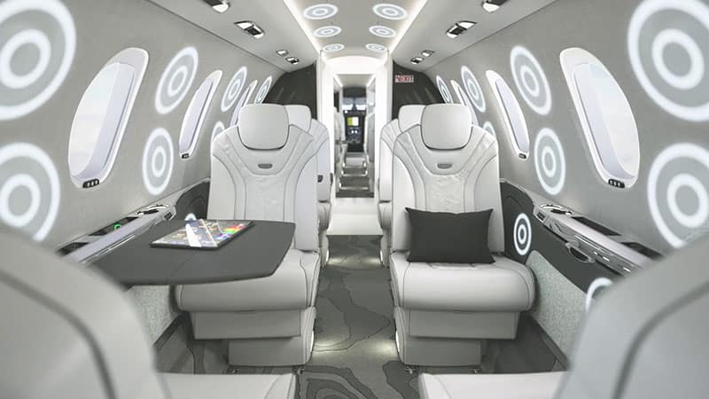 **location jet privé** : Citation VII au coucher du soleil.